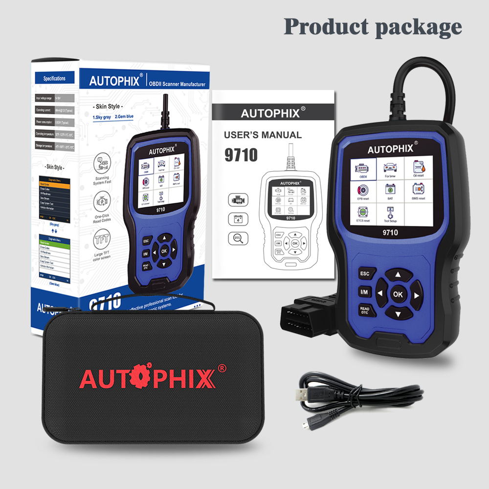 9710 OBDII+BMW Professional Diagnostic Tool - product package