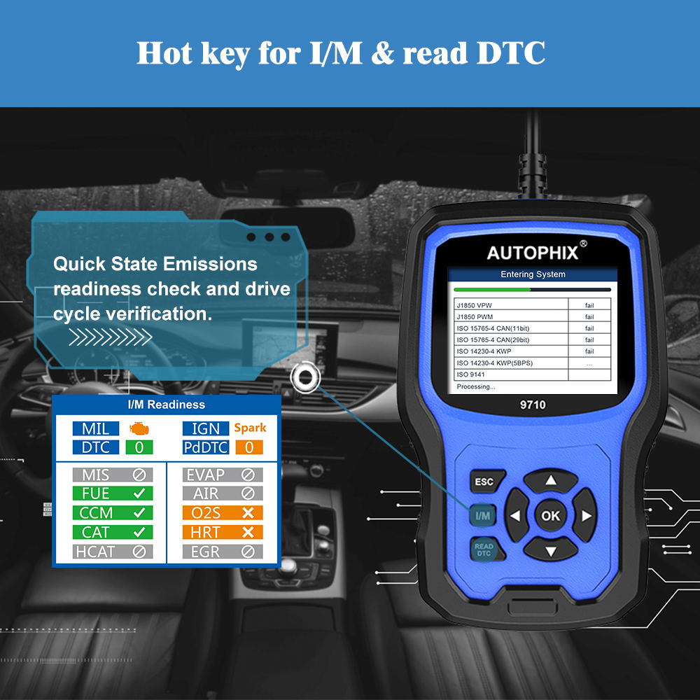 9710 OBDII+BMW Professional Diagnostic Tool - hot key fore i'm read dtc